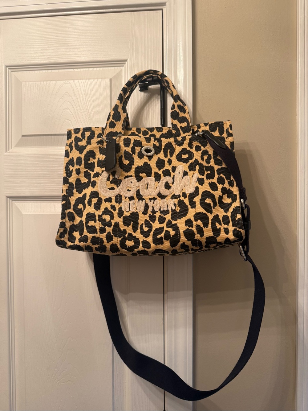 Coach Leopard-Print Canvas Tote